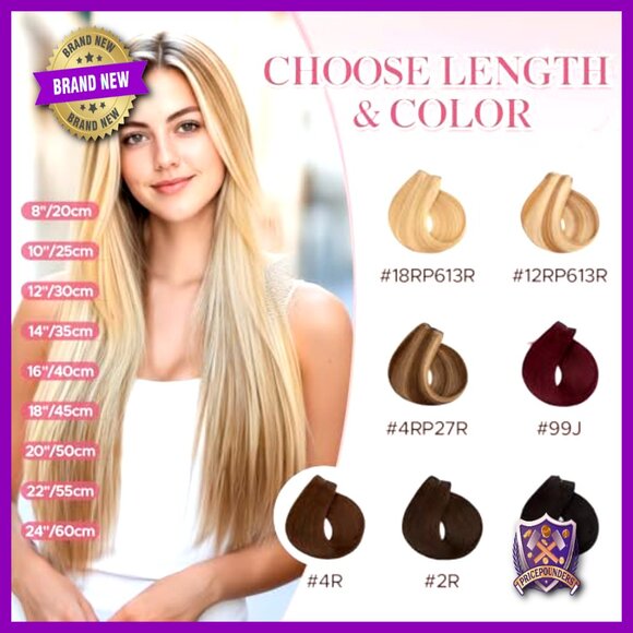 Real Human Hair Halo Extensions 16 Inch Invisible Wire Adjustable
